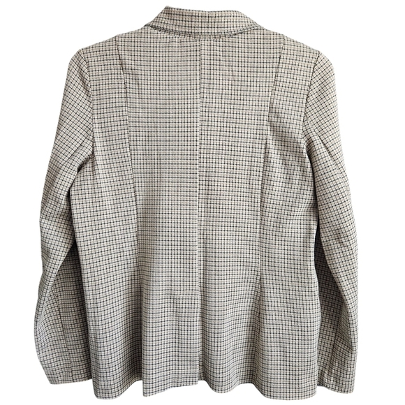 Anthropologie Maeve Womens Houndstooth Collegiate Knit Blazer Jacket Preppy Sz L - Picture 3 of 9